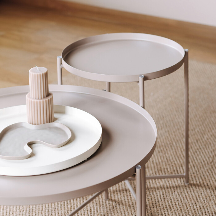 Mesa Baja Tray Chica Capuchino | PREVENTA