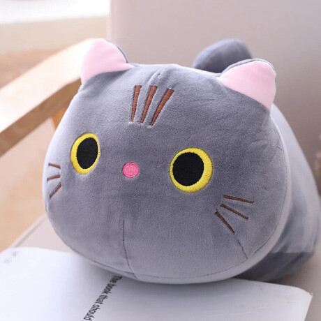 Peluche Gatito Con Asa Gris