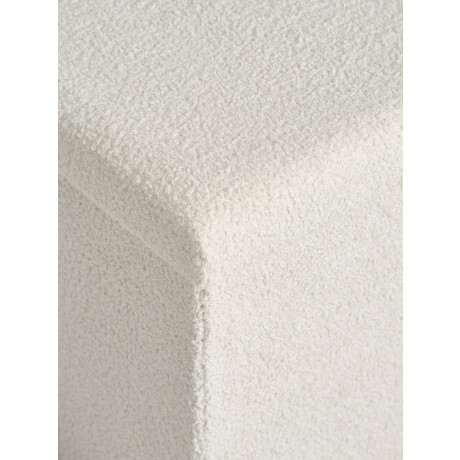 Puf Nysted 38X38 Con Almacenaje Felpa Blanco
