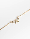 Cadena Corta con Dije Strass Collar Corto Moño Con Cubic - Dorado