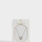 Cadena Corta con Dije Premium Gold Cadena Corta Con Dije Corazón - Plateado