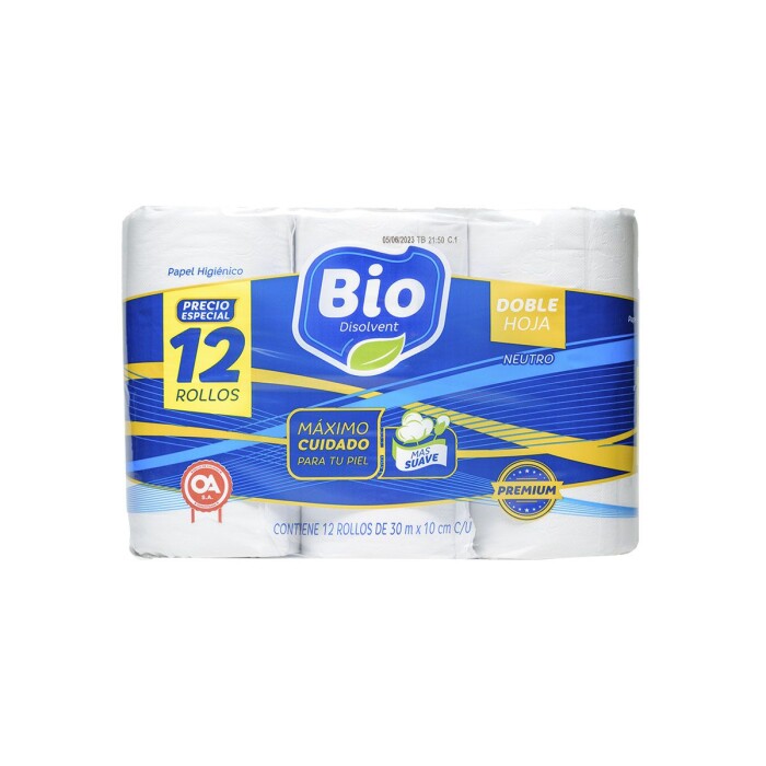 BIO PAPEL HIG DOBLE HOJA NEU X 12 ROLLOS única