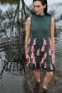 Cush Cush Dress Petróleo / Rosa