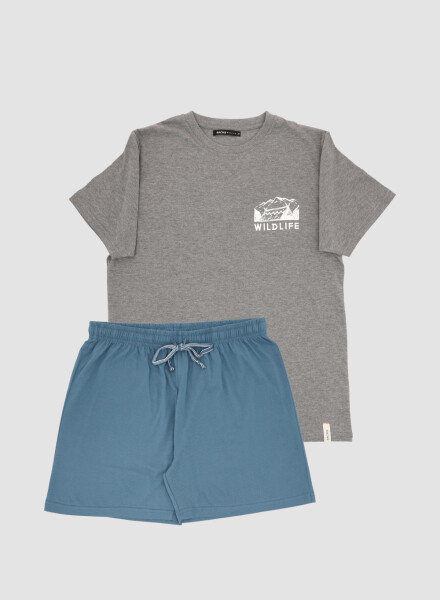 Pijama wildlife Gris