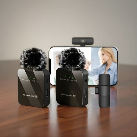 Micrófono Solapa Lumax Doble Inalámbrico Android/ios Micrófono Solapa Lumax Doble Inalámbrico Android/ios