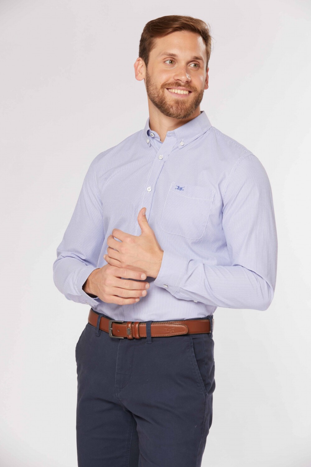CAMISA RAYADA Azul