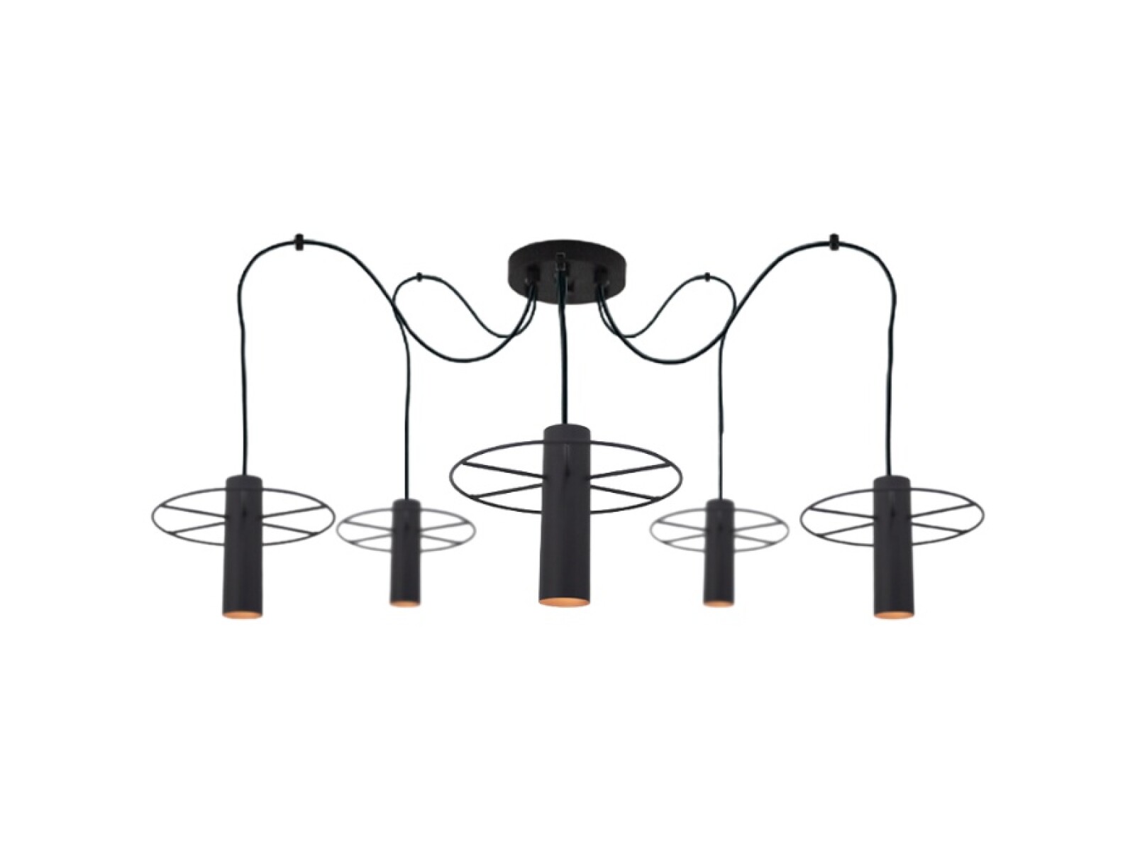 COLGANTE TREVO ARAÑA 180MM ACERO - NEGRO 5L G9 