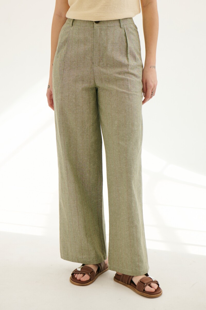 PANTALON LINO TIM VERDE