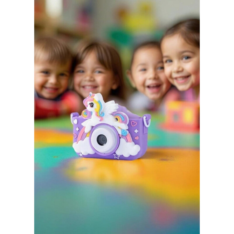 Camara de fotos infantil unicornio Violeta
