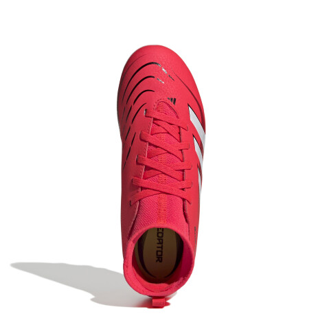 Championes de Fútbol 11 Infantiles Adidas Predator Club Sock Rojo - Blanco - Negro