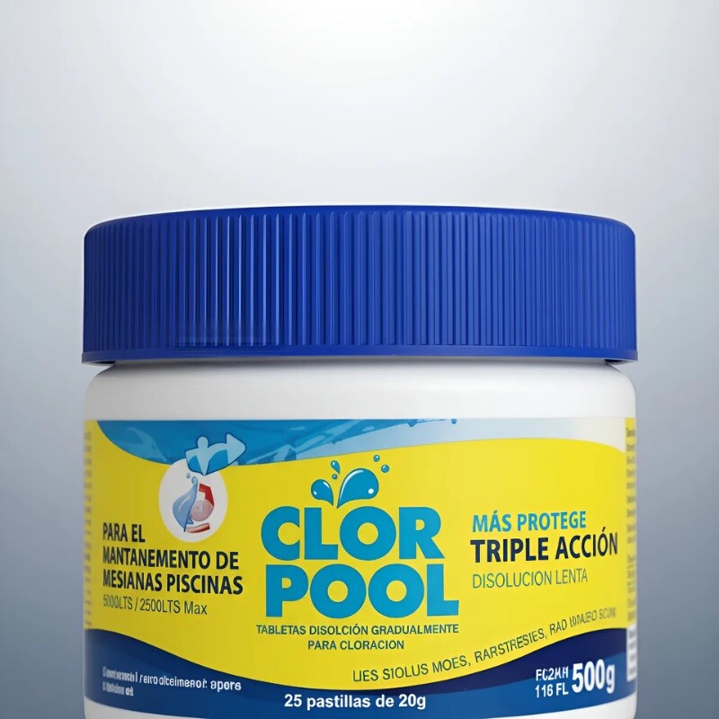 PASTILLA CLORO CLORPOOL MINI 500GR(25 PASTILLAS) Pastilla Cloro Clorpool Mini 500gr(25 Pastillas)