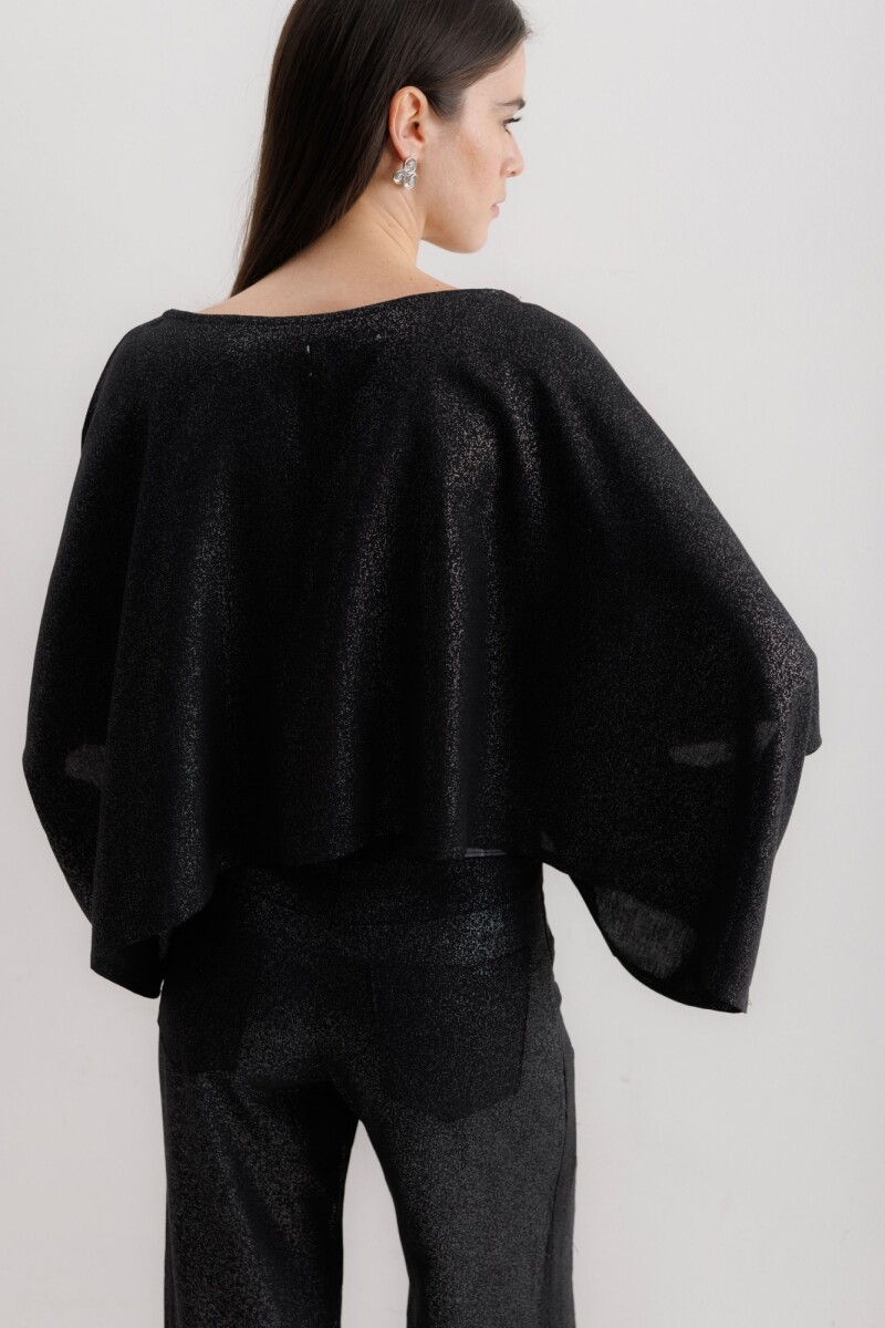 Blusa Beach Negro Lurex