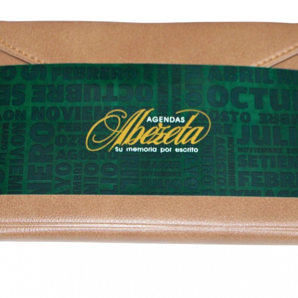 AGENDA ABEZETA CLASSIC MEDIUM 214 CS TAPA COSIDA SOLAPA COLOR MARRON CLARO