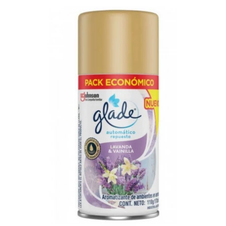 DESODORANTE AMBIENTE GLADE AER AUTOMATICO REP 170 CM LAVANDA Y VAINILLA DESODORANTE AMBIENTE GLADE AER AUTOMATICO REP 170 CM LAVANDA Y VAINILLA