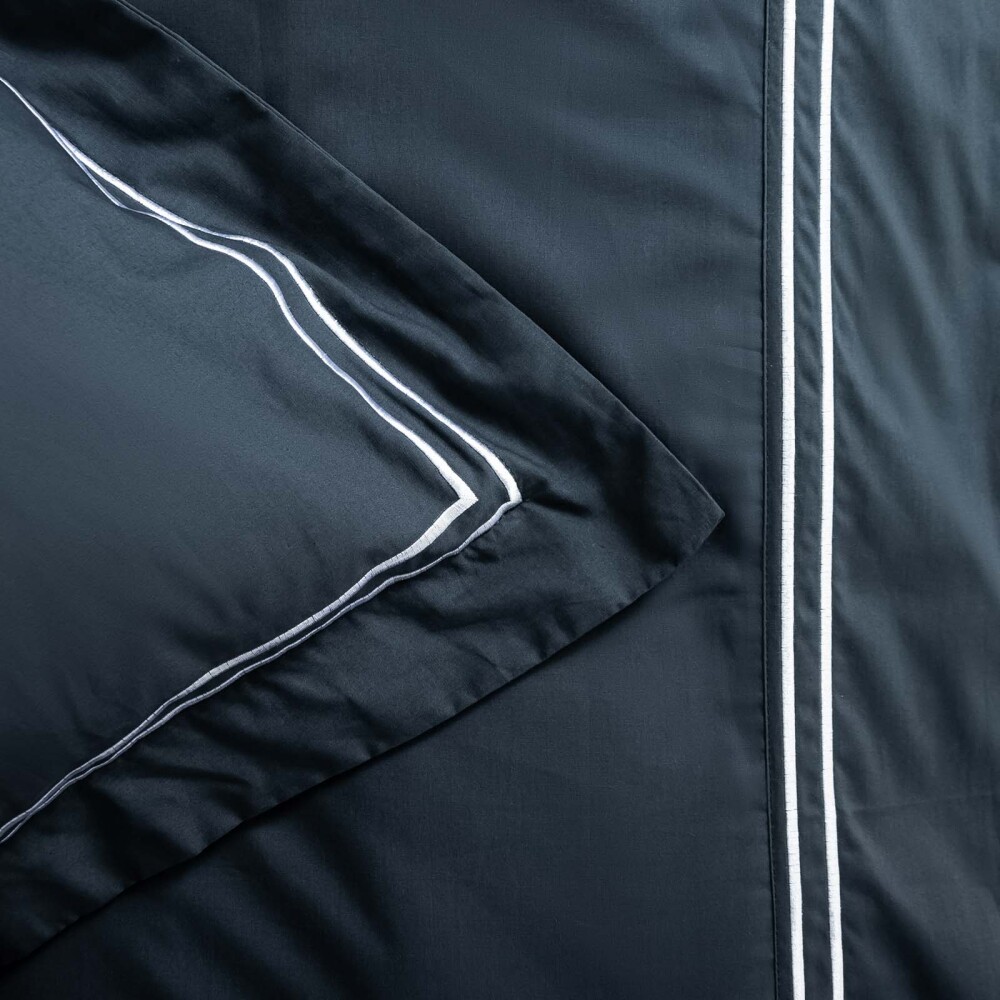 JUEGO DE SÁBANAS DOBLE FESTÓN KING ALGODON AZUL 200H MARINO