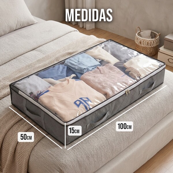 Bolsa Organizador Guarda Ropa Almacenamiento Manta Acolchado IMBACK Color Gris Bolsa Organizador Guarda Ropa Almacenamiento Manta Acolchado IMBACK Color Gris