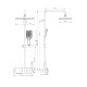 GRIFERIA BARRAl DUCHA CON TRANSFERENCIA GUN METAL 000