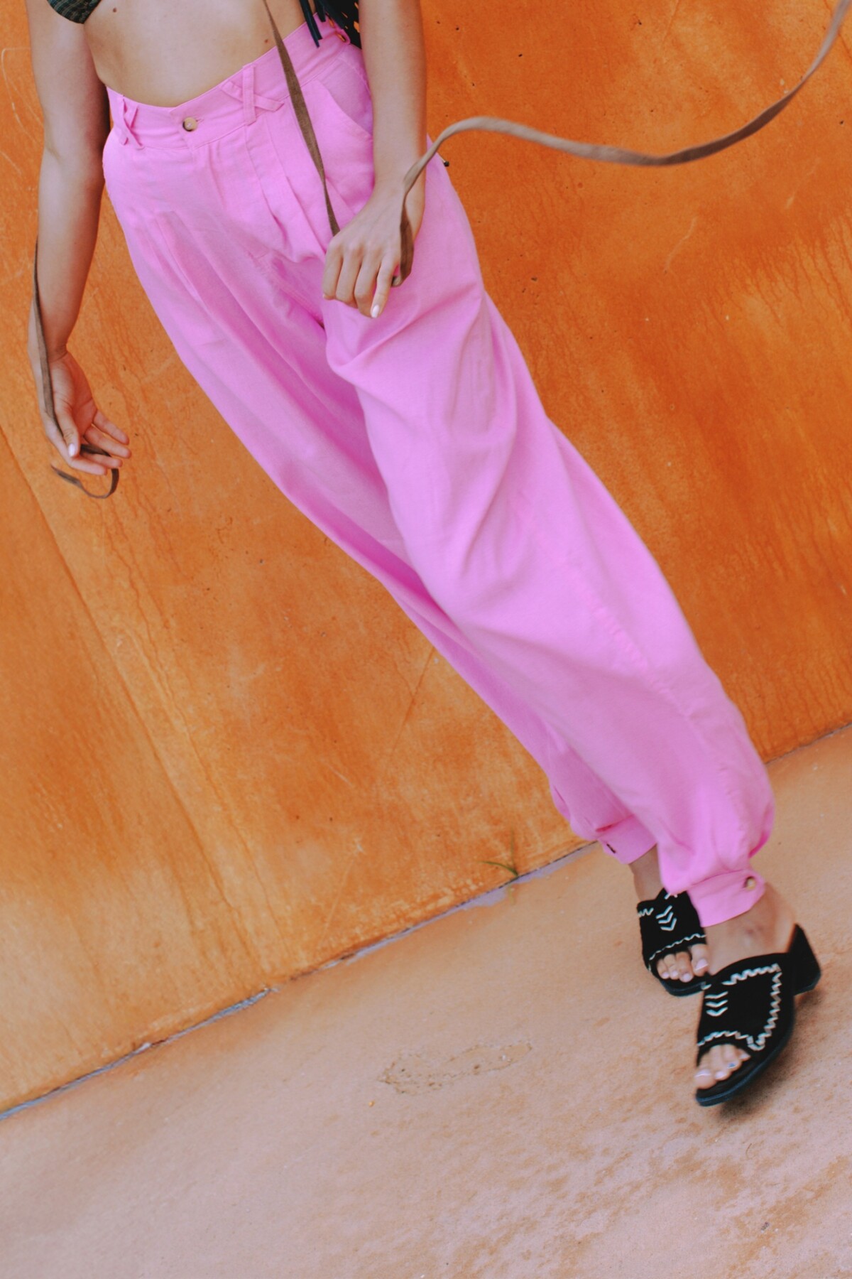 Colorful Gaucho Pants Chicle