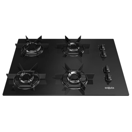 Anafe Enxuta de Empotrar con 4 Hornallas a Gas Negro