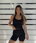 Top Anywhere Cropped Built-In Bra Mujer Black