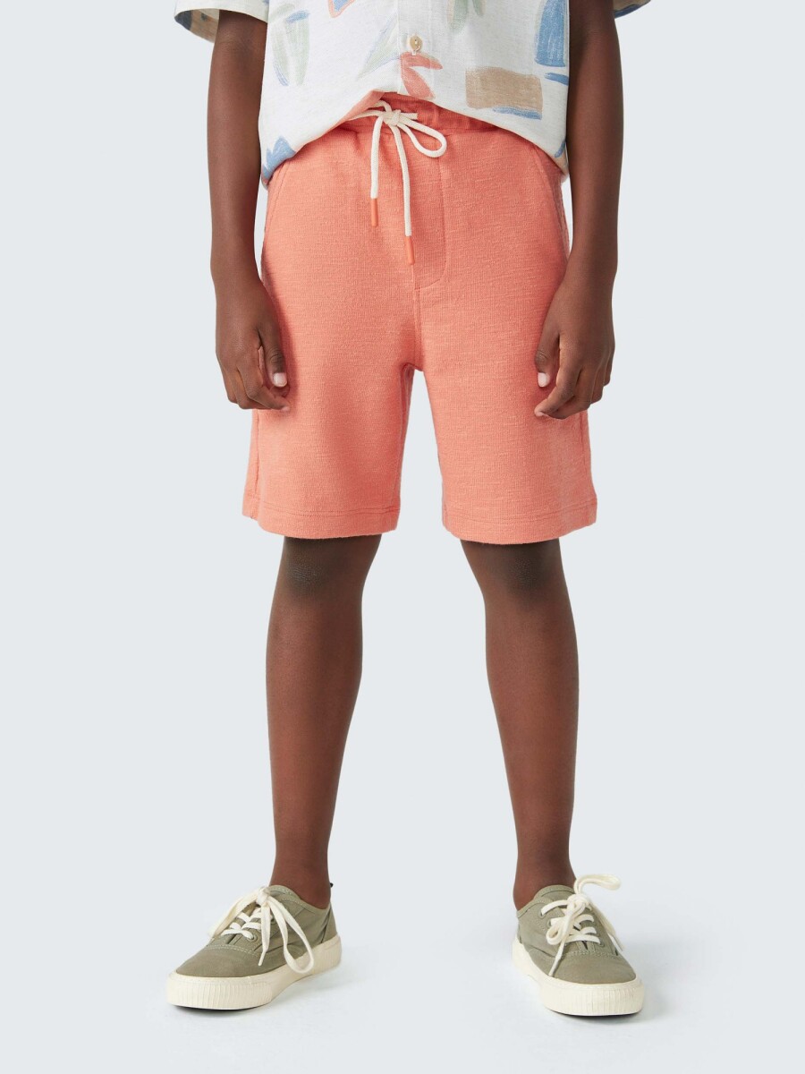BERMUDA DE NIÑO EN ALGODÓN - NARANJA 