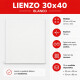 Set x5 Lienzos de 30x40 BLANCO