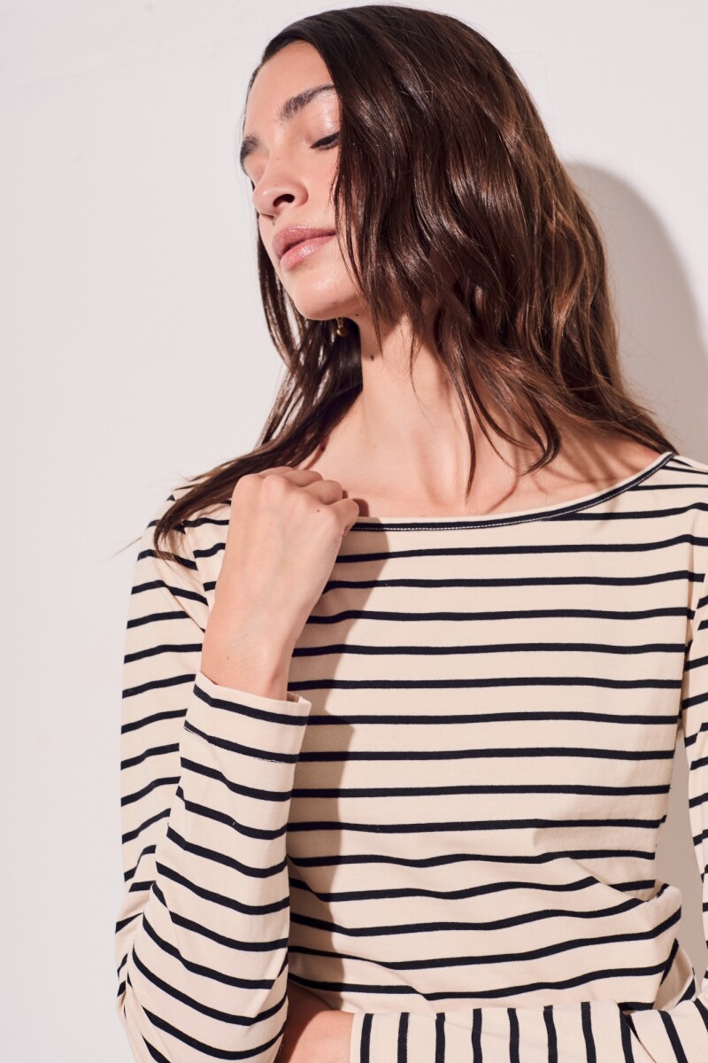 Remera Algodón Elastano Nácar