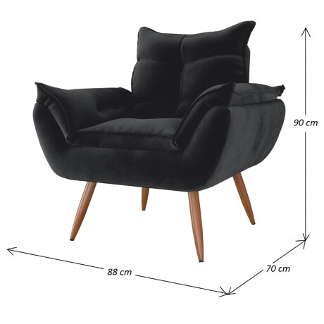 Pack Sillón Butaca Turín Tapizado Premium x2 Negro