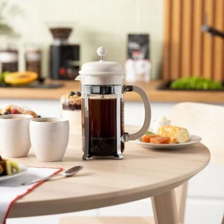 Cafetera 8Tzas 1Lt Caffettiera Bodum Blanco/Cromo