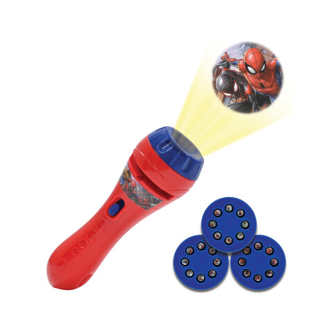 Linterna Proyector con 3 Discos Lexibook Spiderman