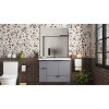 Mueble de baño suspendido Orquidea gris 80 cm con bacha de resina Mueble De Baño Suspendido Orquidea Gris 80 Cm Con Bacha De Resina