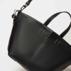 Cartera de mano The Flapper en cuero graneado Negro