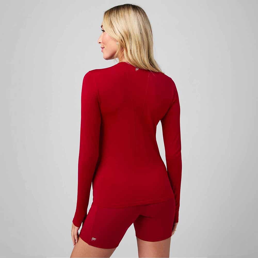 Polo Manga Larga Feather Tech+ Long-Sleeve Top Mujer Holly Berry