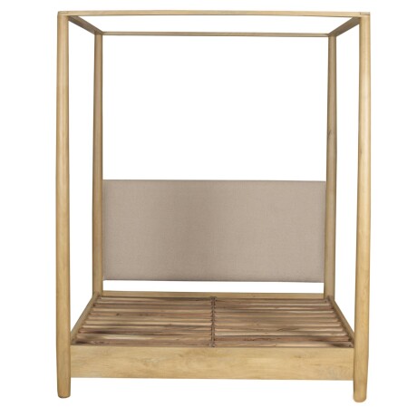 CAMA CANOPY QUEEN MADERA-DE-MANGO NATURAL-BEIGE WOODSIDE