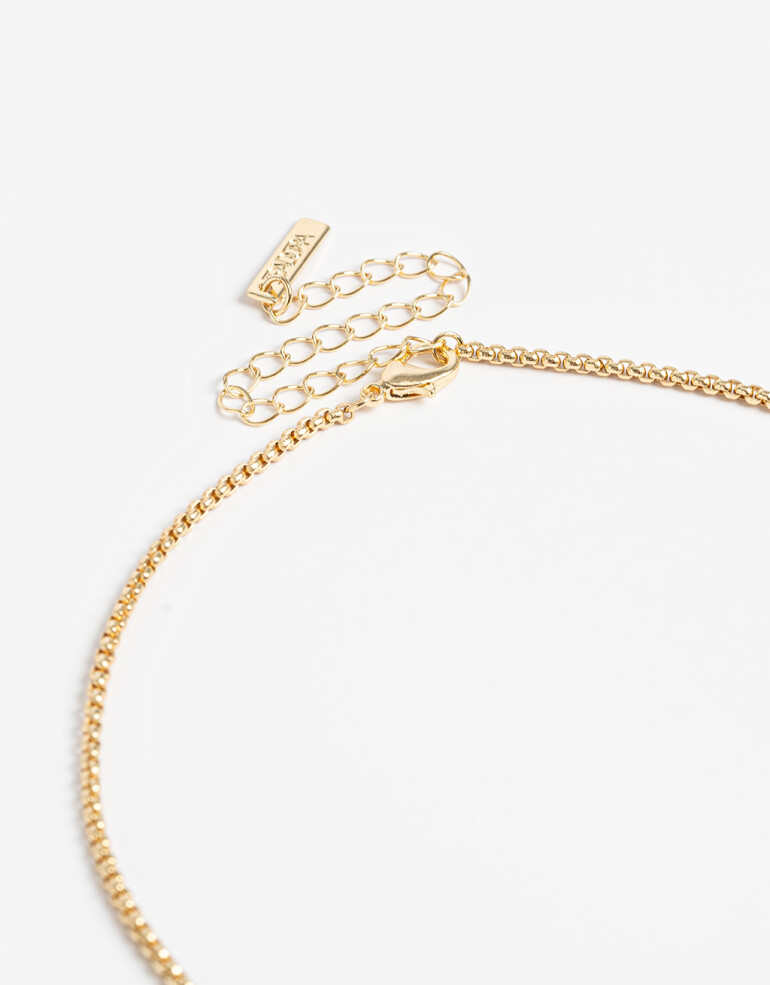 Collares Largos Day To Night Collar Largo Chapón Desmontable - Dorado