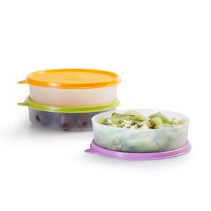 HERMETICO POEME TUPPERWARE 410 ML TRANSPARENTE Y LILA