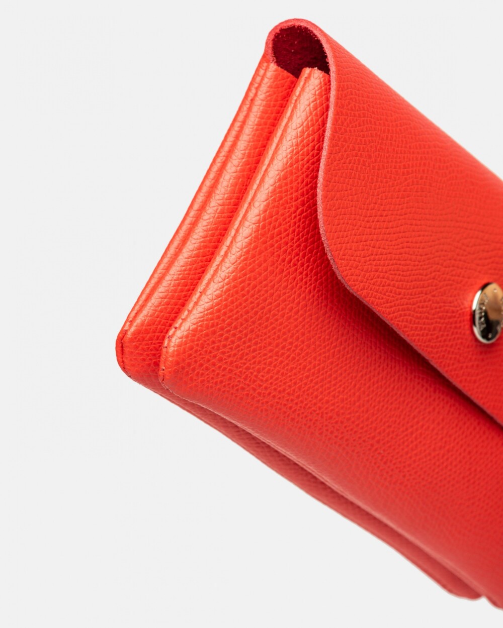 Tarjetero Santina en cuero grabado ares Rojo