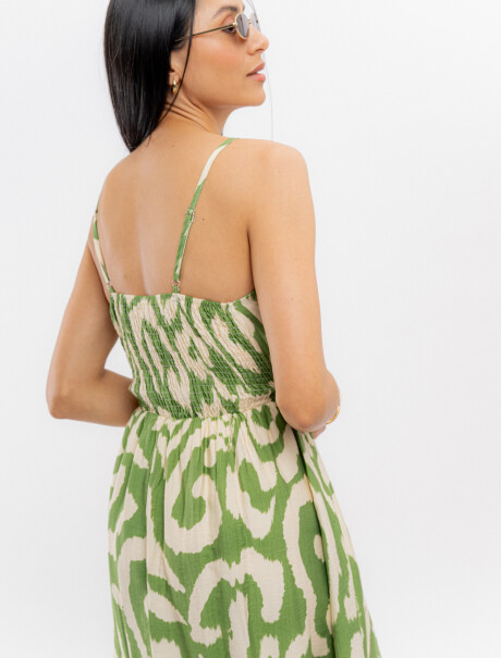 Solera estampada verde