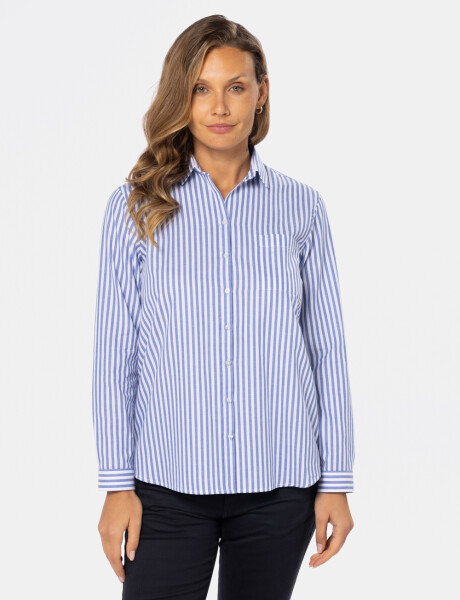 CAMISA HOLGADA RAYADA Piedra