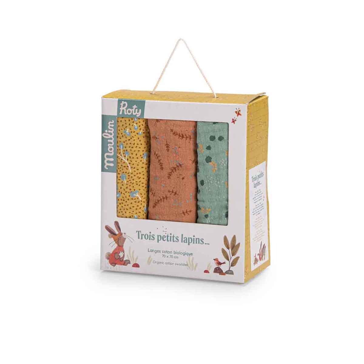 Set de 3 mantas muselinas Moulin Routy 