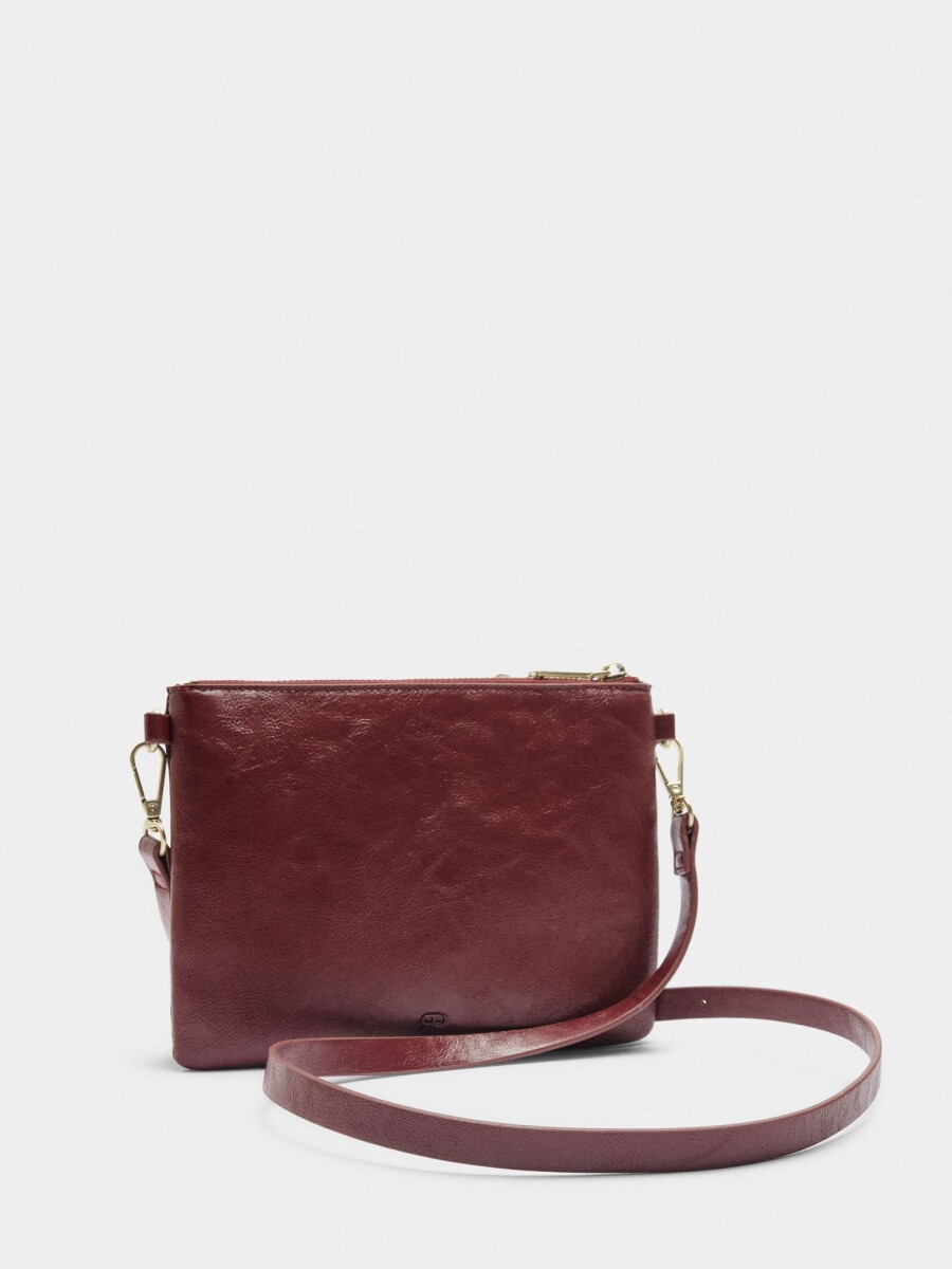 Bolso Bandolera Con Tachuelas burdeos