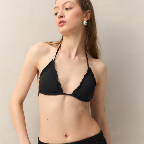 TOP TIRITAS VUELOS SOLID Negro