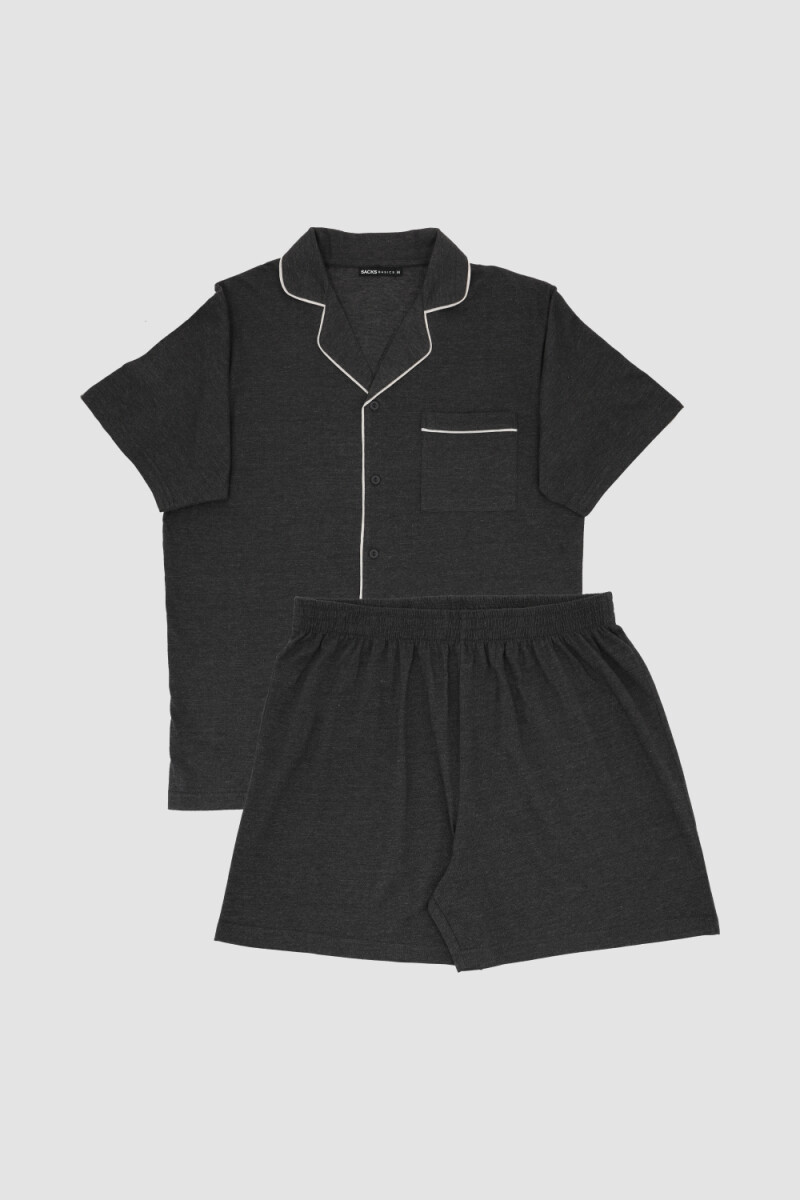 Pijama poland - Gris melange 