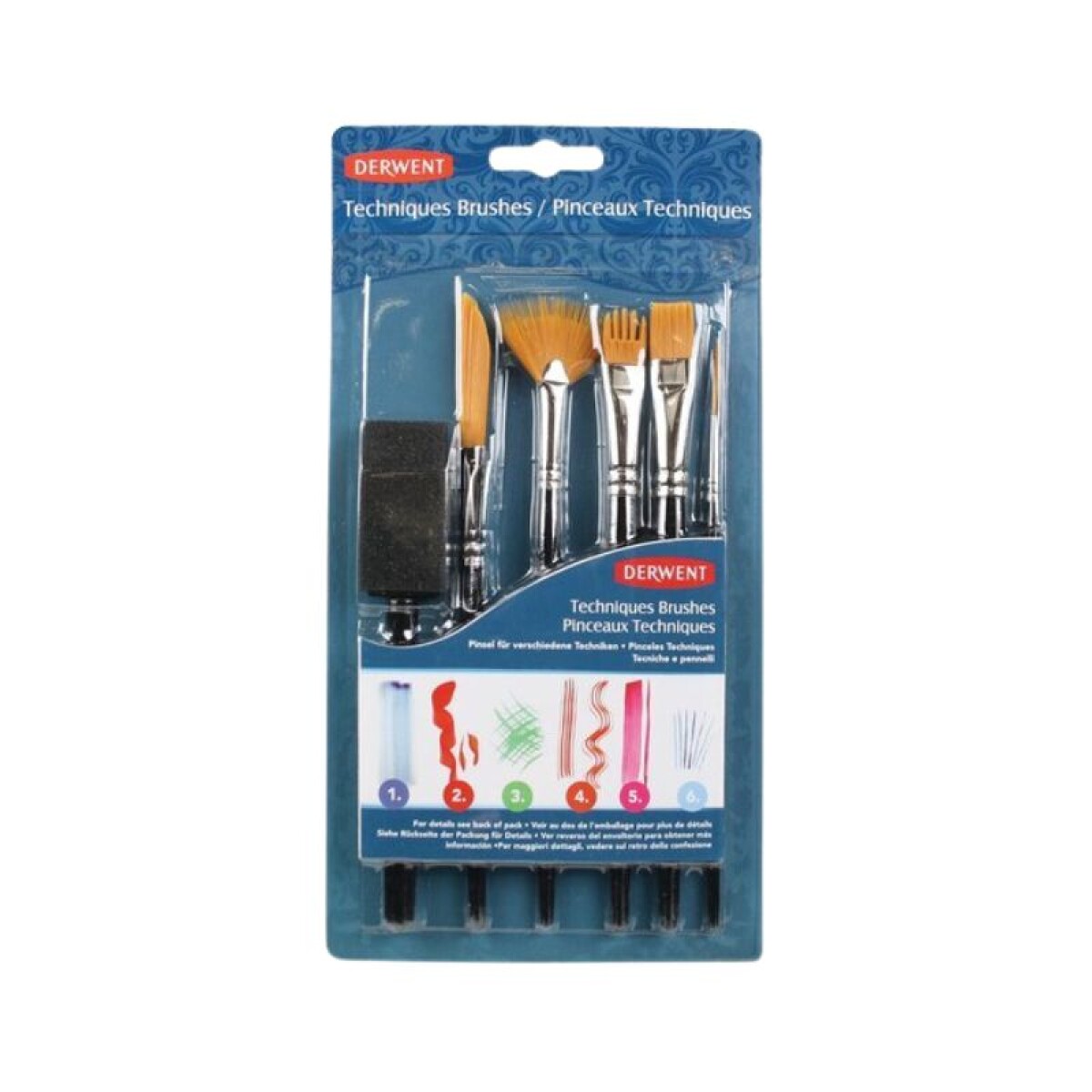 Set pinceles Derwent x 6 modelos surtidos 