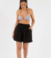Short mirlo liso Negro