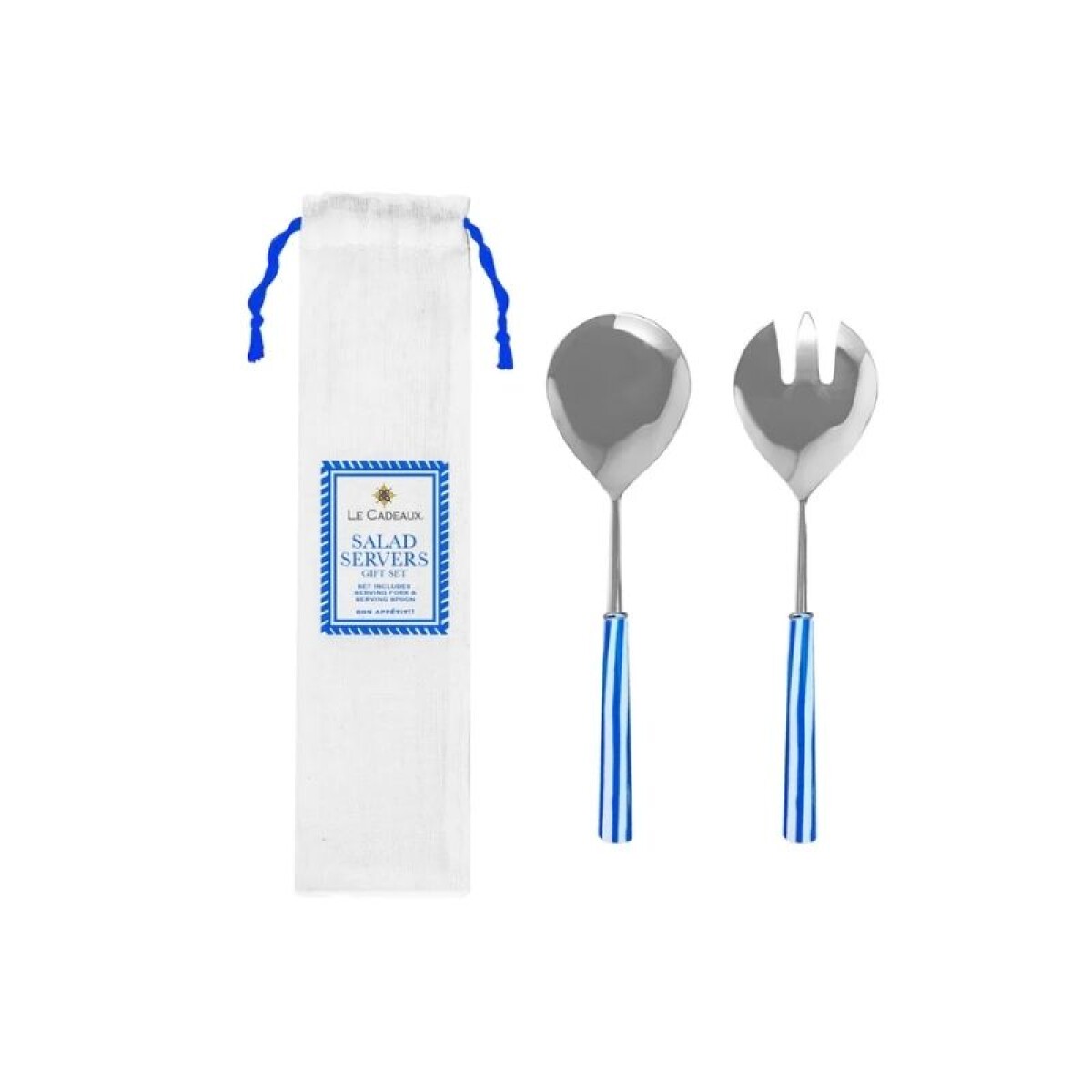 LE CADEAUX MEDITERRANEO SET CUBIERTOS ENSALADA CON BOLSA GIFT 