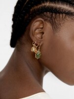 Set De Aros Con Piedras multicolor