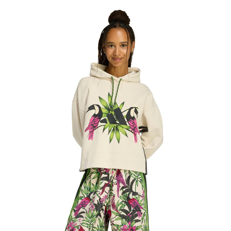 Canguro de Mujer Adidas X Farm Rio Beige - Negro