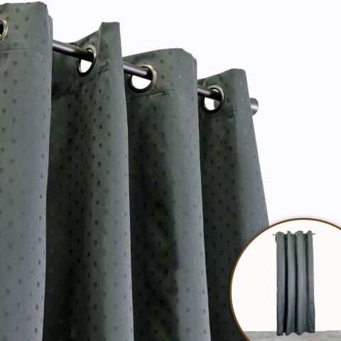 CORTINA ANTISOLAR HOLMDEL GRIS OSC 140X229CM Unica