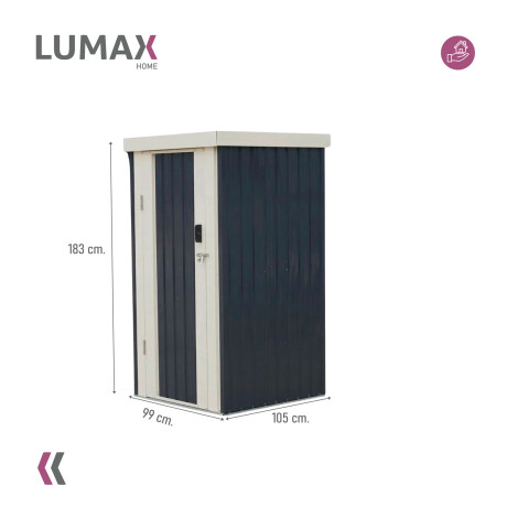 Caseta Galpon Jardin Lumax surrey Gris Oscuro 183x99x105 Caseta Galpon Jardin Lumax surrey Gris Oscuro 183x99x105